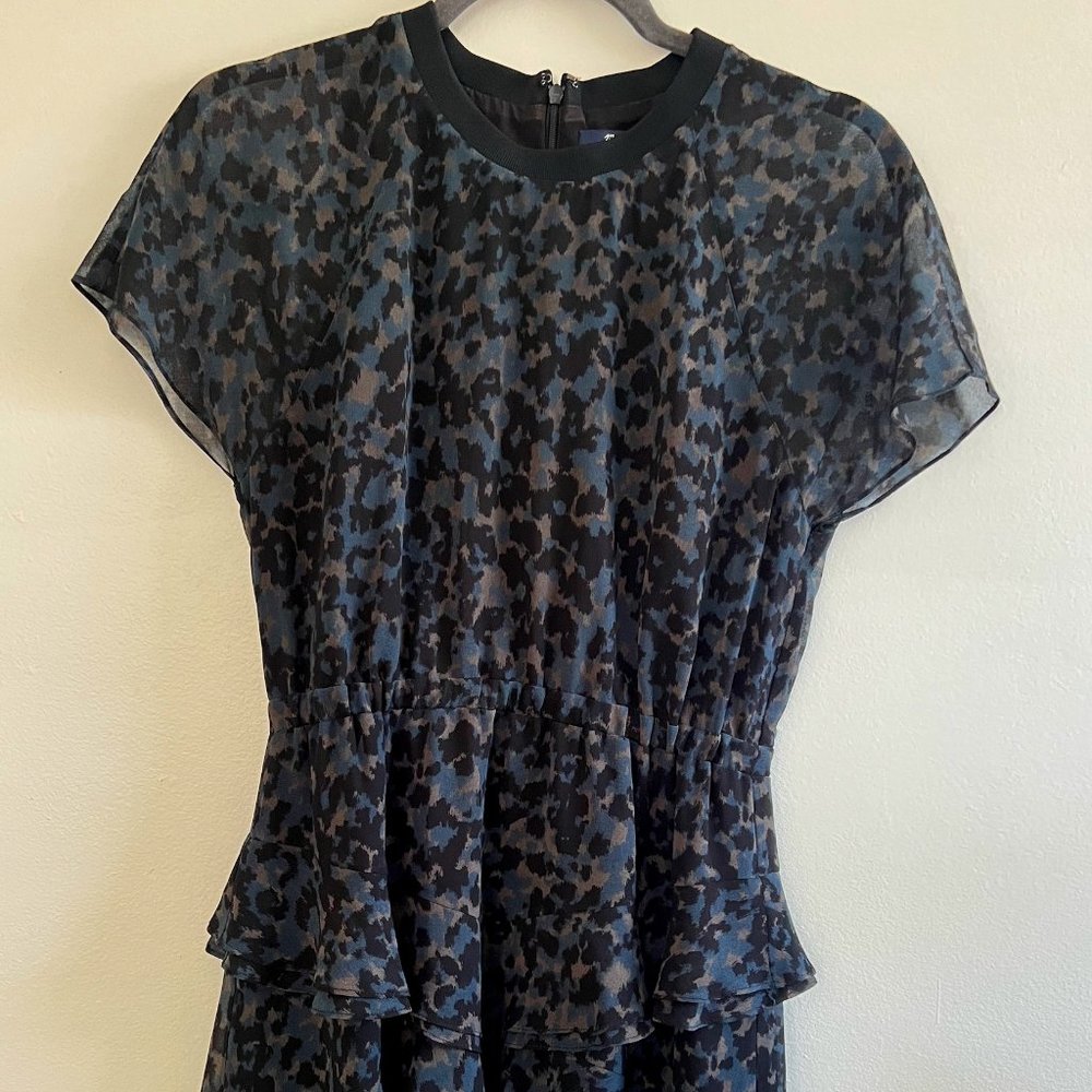Madewell, dress, animal print, tonal Blue/back